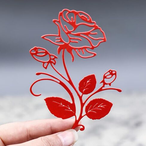 قالب قوالب القطع المعدنية من Rose Craft - قطعة واحدة، قوالب قطع الزهور لنقش الورق بنفسك، سجل القصاصات، ألبوم الصور، الختم المصنوع يدويًا، وتزيين الهدايا in Kuwait