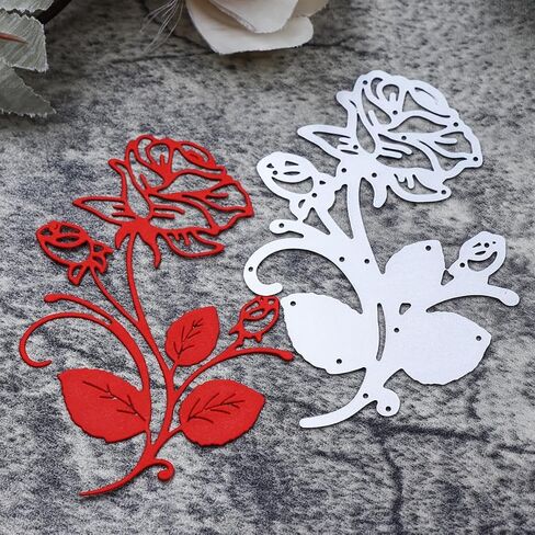 قالب قوالب القطع المعدنية من Rose Craft - قطعة واحدة، قوالب قطع الزهور لنقش الورق بنفسك، سجل القصاصات، ألبوم الصور، الختم المصنوع يدويًا، وتزيين الهدايا in Kuwait