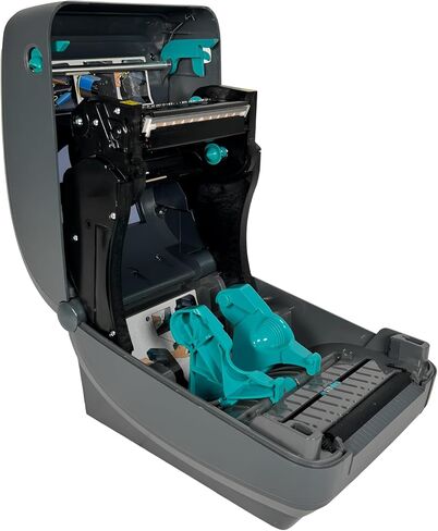 طابعة ملصقات باركود حرارية Zebra GX430T 300 نقطة في البوصة USB LAN تسلسلية GX43-102410-150، حزمة مع محول تيار متردد (متجدد) in Saudi Arabia