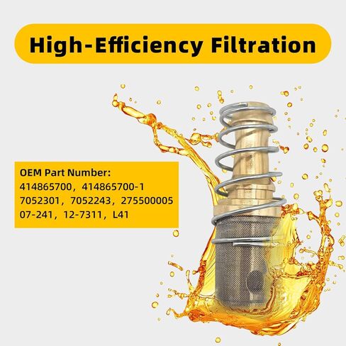 7052301 في فلتر الوقود البيك أب متوافق مع Polaris 2x4 4x4 Ranger 500 425 200 Ski-Doo Formula GSX GTX MXZ Can-Am Traxter Outlander ATV، يستبدل 414865700-1 صمام الاختيار 7052243 (2 قطعة) in Kuwait