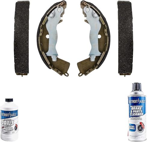 Detroit Axle - Rear Brake Shoes for 06-11 Hyundai Accent Kia Rio Rio5, Semi-metallic Brake Shoes 2006 2007 2008 2009 2010 2011 Replacement in Saudi Arabia
