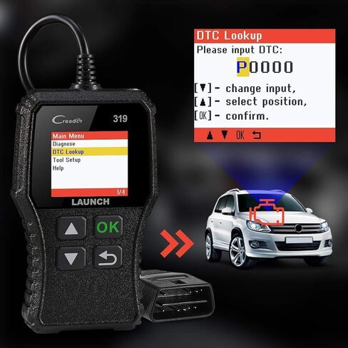 إطلاق الماسح الضوئي obd2 CR319 فحص قارئ رمز المحرك مع وظائف obd2 الكاملة in Saudi Arabia