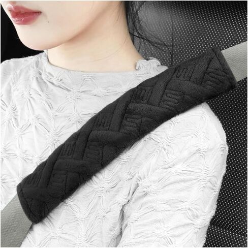 2 Pack Universal Soft and Comfortable Car Seat Belt Pads Harness Covers Backpack Shoulder Automotive Seat Belt Cushion Pad Cover for Adults Black in Saudi Arabia