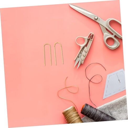 100 قطعة من دبابيس الخياطة على شكل حرف U من STOBOK دبابيس مزدوجة مدببة لخياطة اللحف DIY الحرف اليدوية ديكور المنزل حقيبة متينة محمولة لسهولة تخزين النقل in Saudi Arabia