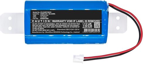 استبدال بطارية RVBAT850A XBATRV2500 RVBAT85002 RVBAT850 RVBAT85003 لسمك القرش، RV2000WD UR1105ARUS RV2600WS RV871RC ION Robot Vacuum R72 Matrix ذاتي التفريغ Robot Vac RV754/ 14.8 فولت 3400 مللي أمبير في الساعة in Kuwait