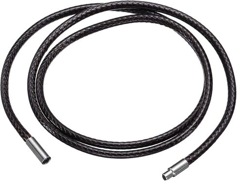 uxcell Leather Cord Necklace with Stainless Steel Clasp, Braided Wax Rope Chain for Pendant in Saudi Arabia
