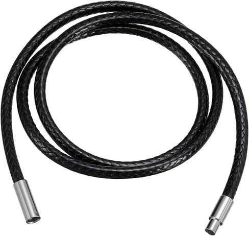 uxcell Leather Cord Necklace with Stainless Steel Clasp, Braided Wax Rope Chain for Pendant in Saudi Arabia