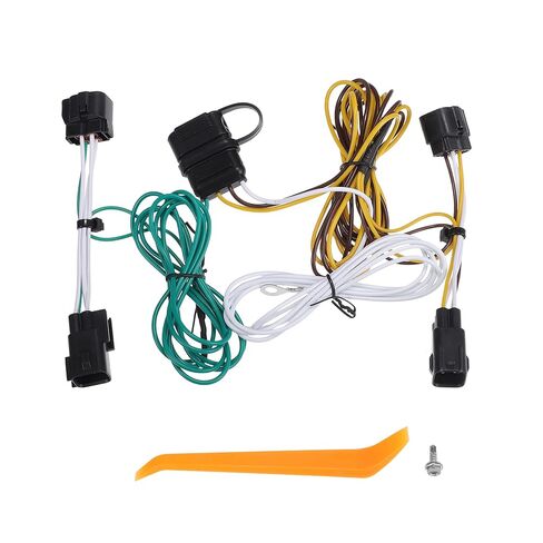 55363 Replacement 4 Pin Trailer Wiring Harness Vehicle end, Plug & Play, for Jeep Wrangler TJ 1998-2006 Black, 1 Set in Saudi Arabia