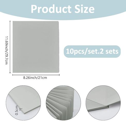 SUPERFINDINGS Blank Board Book 10 Sheets Square Paper Drawing Board Hardcover Blank Boardbook Sketch Board 21x21cm(8.27Inch x 8.27Inch) for Beginners Artists, Grey in Saudi Arabia
