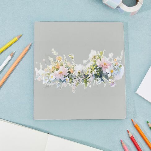 SUPERFINDINGS Blank Board Book 10 Sheets Square Paper Drawing Board Hardcover Blank Boardbook Sketch Board 21x21cm(8.27Inch x 8.27Inch) for Beginners Artists, Grey in Saudi Arabia