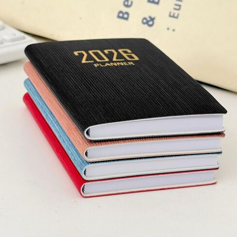 2026 Portable A7 Notebooks PU Cover 365-Day Daily Weekly Schedule Notebook Calendar Journal Books School Office Supplies (Blue) in Saudi Arabia