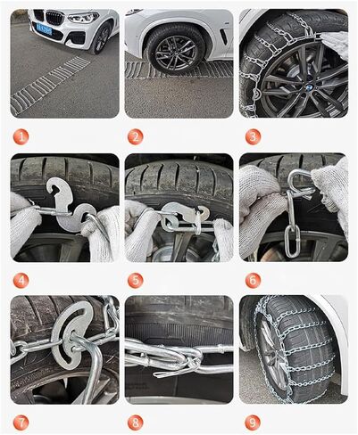 Snow Chains for XT6 2019-2025, Tire Traction Chain Adjustable Emergency Wear-Resistant Anti-Skid Chains Tires Non-Slip Security Cable Belts,L/1150cam in Saudi Arabia