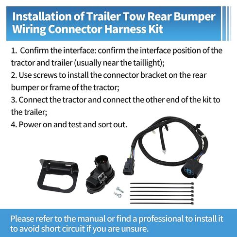 No.CK4T-13B576-KE Trailer Tow Rear Bumper Wiring Connector Harness Kit for Ford Transit 150/250/350 2015-2019 Trailer Towing Hitch Wiring No.CK4Z-13A576-B/ 9U5Z-14489-MAA in Saudi Arabia