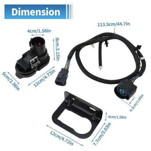 No.CK4T-13B576-KE Trailer Tow Rear Bumper Wiring Connector Harness Kit for Ford Transit 150/250/350 2015-2019 Trailer Towing Hitch Wiring No.CK4Z-13A576-B/ 9U5Z-14489-MAA in Saudi Arabia