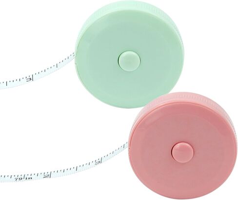 2PCS Soft Tape Measure Retractable Measurin,Green&Pink Retractable Double Scales Rulers for Body,Fabric Sewing,Tailor Cloth,Weight Loss Measurements in Saudi Arabia