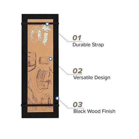 4 قطع من ألواح الحافظة ذات الألوان الخشبية الداكنة مقاس 4 1/2 بوصة × 12 1/2 بوصة - حامل القائمة - تحقق من مقدم العرض مع الأشرطة - لدفاتر الملاحظات بحجم الجيب in Kuwait