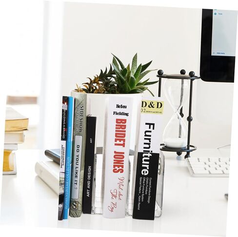 2Pcs Transparent Book Holder Book Stand Organizer for Desktop Sturdy File Organizer Crafted for Home Office in Saudi Arabia