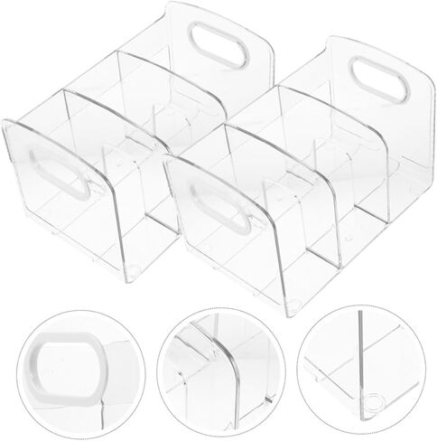 2Pcs Transparent Book Holder Book Stand Organizer for Desktop Sturdy File Organizer Crafted for Home Office in Saudi Arabia