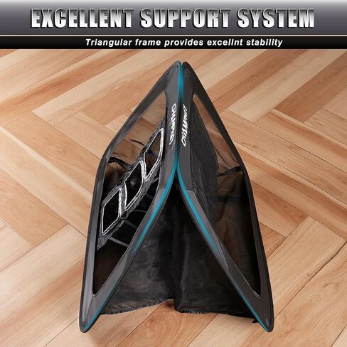 CHAMPKEY Double-Sided Golf Chipping Net with Dual-Turf Mat and 12 Foam Golf Balls - 5 Ply-Knotless Netting Golf Net and Heavy Duty Rubber Backing Hitting Mat Ideal for Training in Kuwait