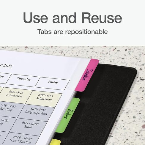 علامات تبويب الفهرس القابلة للإزالة للكتابة على علامة Redi، 2 × 11/16 بوصة، 48 علامة تبويب في كل عبوة، 4 ألوان متنوعة، عبوة واحدة (33248) (RTG33248) in Kuwait