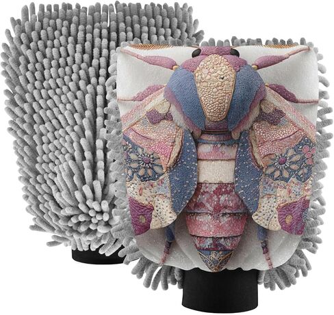 AIXIWAWA Art Butterfly Print Car Wash Mitt Washing Glove Scratch Free Water Absorbent 2 Pack Large in Saudi Arabia