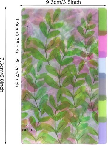 12PCS Binder Index Dividers 6 Holes A6 Insertable Page Tab Translucent Floral Binder Tab Cards for Filofax Notebook, Travel Diary, Planner, 6 Styles in Saudi Arabia