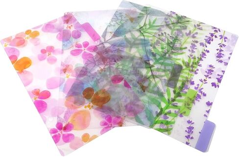 12PCS Binder Index Dividers 6 Holes A6 Insertable Page Tab Translucent Floral Binder Tab Cards for Filofax Notebook, Travel Diary, Planner, 6 Styles in Saudi Arabia