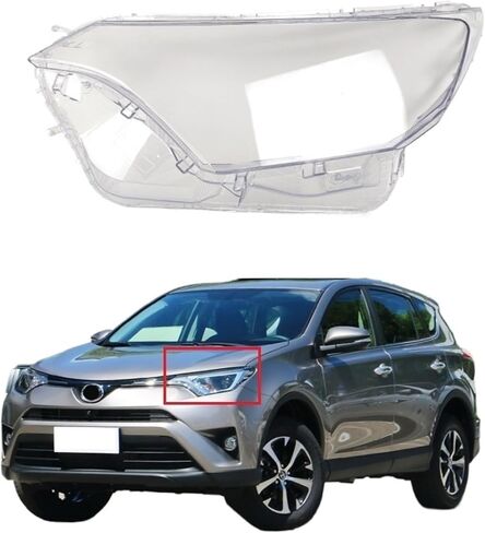 Compatible for Toyota RAV4 RAV 4 2016 2017 2018 Car Headlight Shell Lamp Shade Transparent Cover Headlight Glass Headlight Lens Cover(2Pcs Left and Right) in Saudi Arabia
