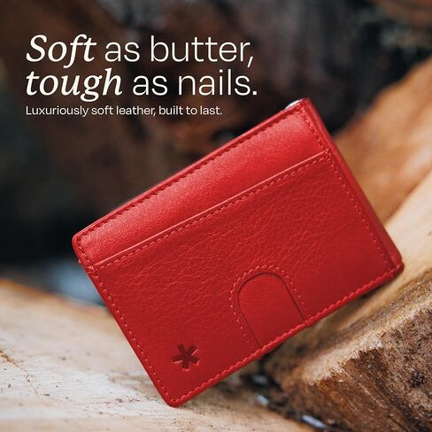 Swear Brands محفظة رفيعة ثنائية الطي من مصادر أخلاقية للرجال والنساء. مجموعة حجب RFID بمشبك النقود وعروة السحب. 14 حامل بطاقة. in Saudi Arabia