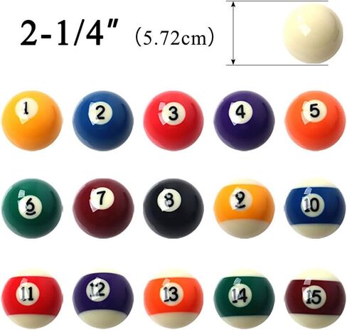 TGA Sports Pool Snooker Billiard Table Balls 2 inch (50.8MM) 16 Ball Set in Saudi Arabia