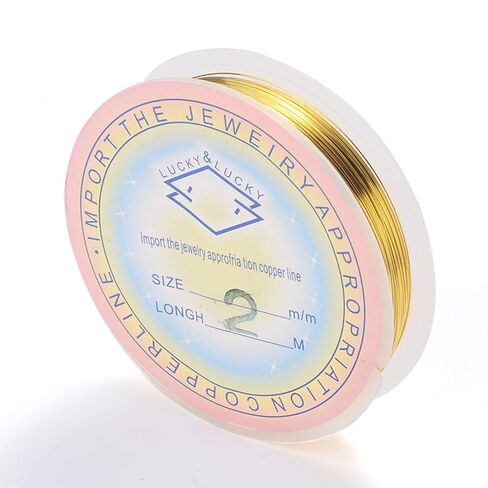 114.82FT 32 Gauge Copper Wire 0.2mm Jewelry Beading Wire Gold Metal Craft Artistic Coil Wire in Saudi Arabia
