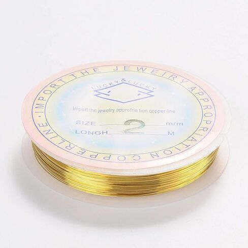 114.82FT 32 Gauge Copper Wire 0.2mm Jewelry Beading Wire Gold Metal Craft Artistic Coil Wire in Saudi Arabia