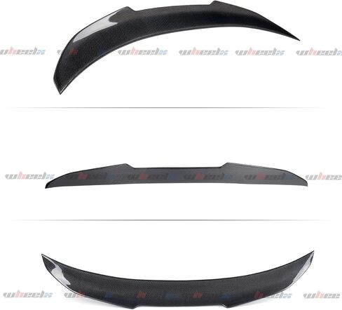 Real Carbon Fiber Rear Spoiler Compatible with 2017-2024 Audi A4 S4 B9, PSM Style Duckbill Trunk Exterior High Kick Tail Deck Lid Splitter Wing Lip 2017 2018 2019 2020 2021 2022 2023 2024 in Saudi Arabia