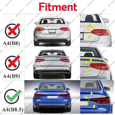 Real Carbon Fiber Rear Spoiler Compatible with 2017-2024 Audi A4 S4 B9, PSM Style Duckbill Trunk Exterior High Kick Tail Deck Lid Splitter Wing Lip 2017 2018 2019 2020 2021 2022 2023 2024 in Saudi Arabia