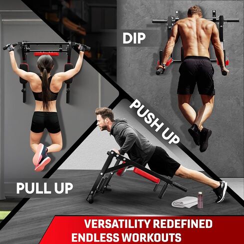 Yes4All Multifunctional Wall Mounted Pull Up Bar/King Stud Chin Up Bar For Home Gym Workout Strength Training Equipment in Kuwait