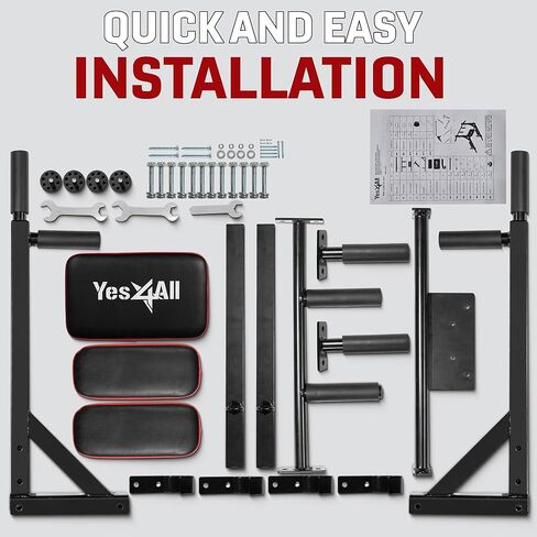 Yes4All Multifunctional Wall Mounted Pull Up Bar/King Stud Chin Up Bar For Home Gym Workout Strength Training Equipment in Kuwait