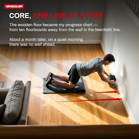 Vinsguir Ab Roller Wheel, Abs Workout Equipment for Abdominal & Core Strength Training, Exercise Wheels for Home Gym, Fitness Equipment for Core Workout with Knee Pad Accessories in Kuwait