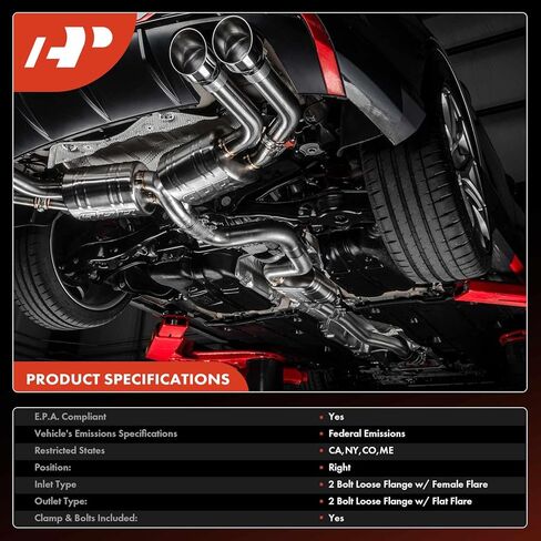 طقم المحول الحفاز الأيمن A-Premium متوافق بشكل مباشر مع - 1996-2002 - Ford Crown Victoria & Lincoln Town Car & Mercury Grand Marquis، 4.6L، متوافق مع EPA in Saudi Arabia