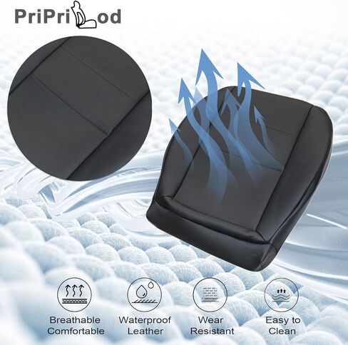 Priprilod Black Microfiber Leather Driver Side Bottom Replacement Seat Cover Compatible with Mercedes Benz C300 C350 2008 2009 2010 2011 2012 2013 2014 in Saudi Arabia