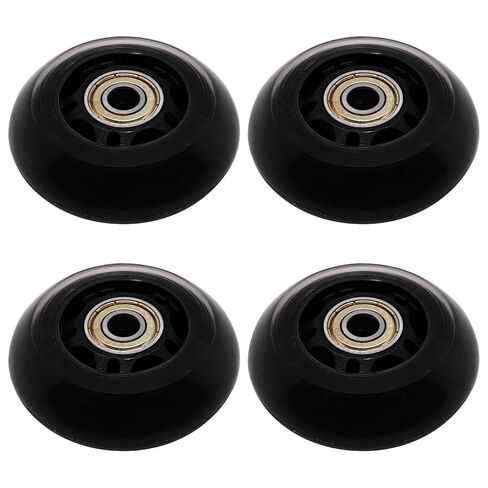 Inline Skate Wheels with Bearings, 3 Inch Roller Blade Wheels 76mm Outdoor and Indoor Clear Wheels for Office Chairs, Luggage (4 Pack,Silver) in Kuwait