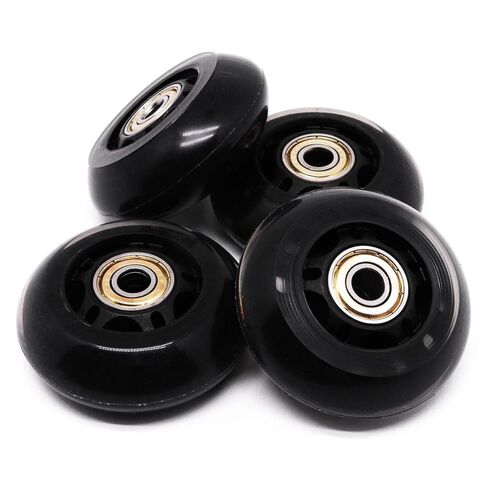 Inline Skate Wheels with Bearings, 3 Inch Roller Blade Wheels 76mm Outdoor and Indoor Clear Wheels for Office Chairs, Luggage (4 Pack,Silver) in Kuwait