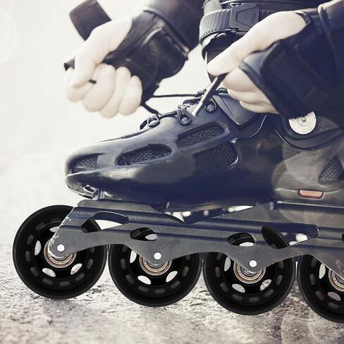 Inline Skate Wheels with Bearings, 3 Inch Roller Blade Wheels 76mm Outdoor and Indoor Clear Wheels for Office Chairs, Luggage (4 Pack,Silver) in Kuwait