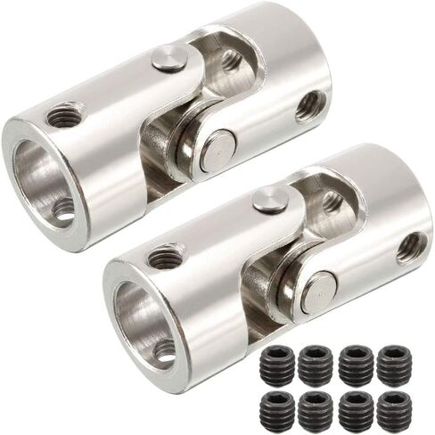 uxcell 2pcs 10mm to 10mm Inner Dia Rotatable Universal Steering Shaft U Joint Coupler L35XD16 in Saudi Arabia