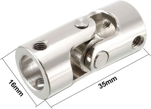 uxcell 2pcs 10mm to 10mm Inner Dia Rotatable Universal Steering Shaft U Joint Coupler L35XD16 in Saudi Arabia