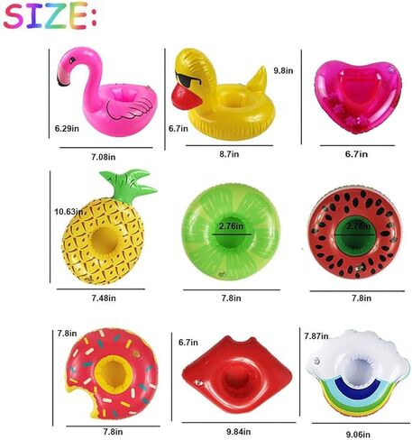 12 Pack Inflatable Drink Holders Drink Floats Inflatable Cup Coasters for Pool Party, Drink Floats for Pool, Pool Drink Holder Floats for Parties, Bachelorette Party Favors in Saudi Arabia