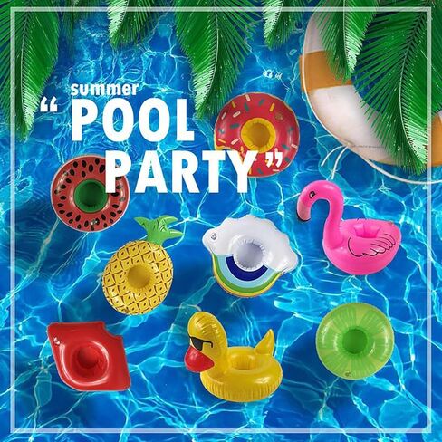 12 Pack Inflatable Drink Holders Drink Floats Inflatable Cup Coasters for Pool Party, Drink Floats for Pool, Pool Drink Holder Floats for Parties, Bachelorette Party Favors in Saudi Arabia