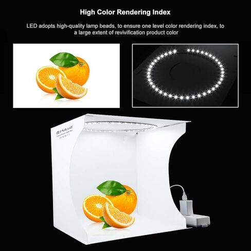Foldable Photo Box Portable Studio Kit 12 Background Colors LED Dimmable Photography Light Box 25 cm Photo Props Equipment in Kuwait