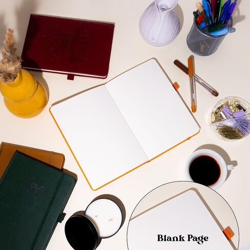 One Piece Inspired Ace (Orange) Anime Vegan Leather A5 Hardcover Journal | FREE STICKER PACK |7mm Dot Grid | 120GSM Silk Cream Paper in Saudi Arabia