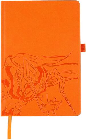 قطعة واحدة مستوحاة من آيس (برتقالي) مجلة أنمي جلدية نباتية مقاس A5 بغلاف مقوى | حزمة ملصقات مجانية | شبكة نقطية مقاس 7 مم | 120GSM ورق كريم الحرير in Kuwait