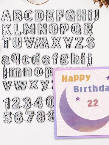 Capital Alphabet Letters Die Cuts for Card Making, Number Words Cutting Dies Sets Alphabets Dies Stencils Embossing Template for Scrapbooking DIY Cards Album Crafts Supplies in Saudi Arabia